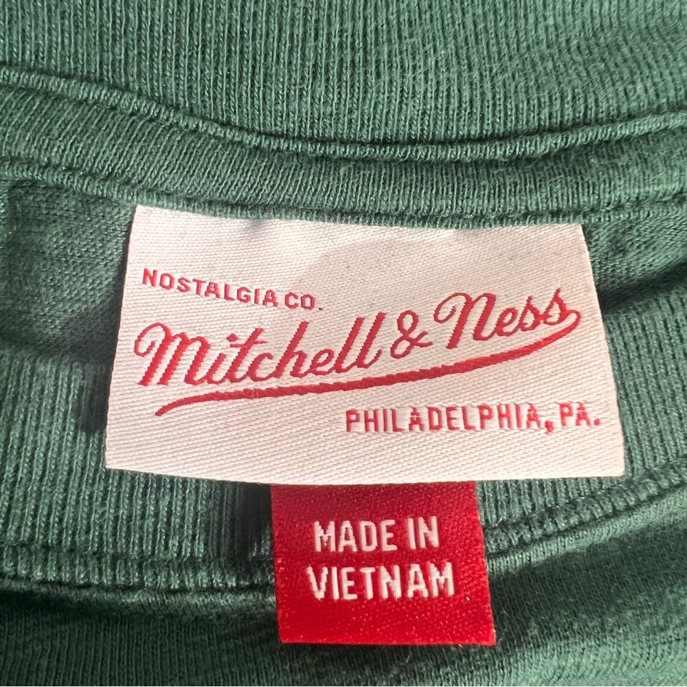 Dallas Mavericks Retro Logo Shirt Mitchell And Ness Green Adult Size 3XL *As Is* - Picture 10 of 16